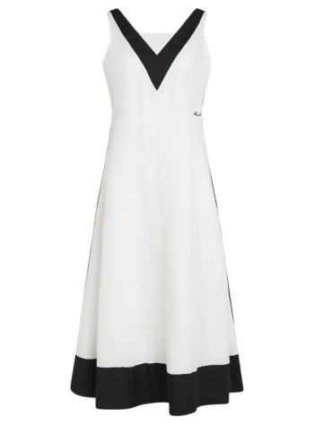 karl lagerfeld vestido mujer bw linen blend dress - b2w13026 461