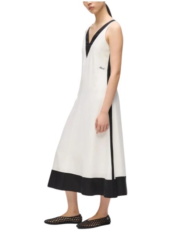 karl lagerfeld vestido mujer bw linen blend dress - b2w13026 461 2
