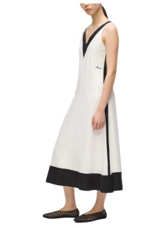 karl lagerfeld dress womanbw linen blend dress - b2w13026 461