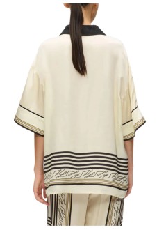 karl lagerfeld t-shirt womanfluid pj blouse - b2w11016 461