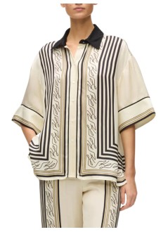 karl lagerfeld t-shirt womanfluid pj blouse - b2w11016 461