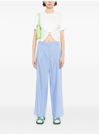 karl lagerfeld pantalon mujer autograph striped poplin pants - b2w10029 1ik 2