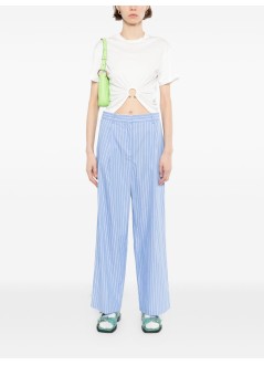 karl lagerfeld pant  womanautograph striped poplin pants - b2w10029 1ik