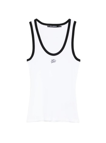 karl lagerfeld top mujer autograph logo tank top - b2w17003 101