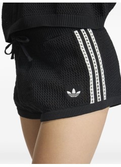 adidas originals pantalon corto mujer crochet shorts - kc6478 black