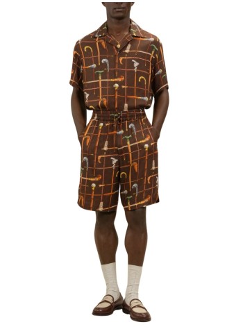 drôle de monsieur short pant manshort cannes - kbs158vi033bn brown 2
