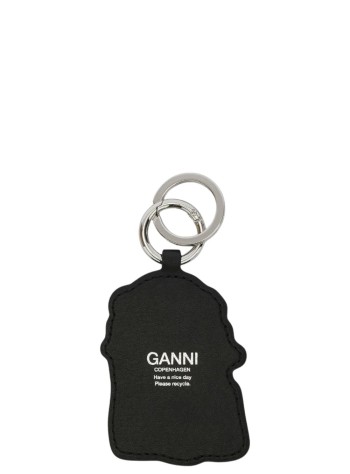 ganni key ring unisexdog bow keyring - b3010032 099 2