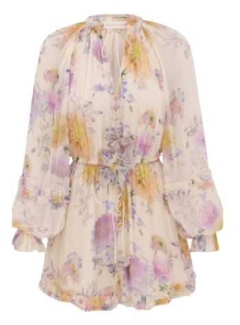 zimmermann vestido mujer luna ruffle playsuit - 8154ys261 crda