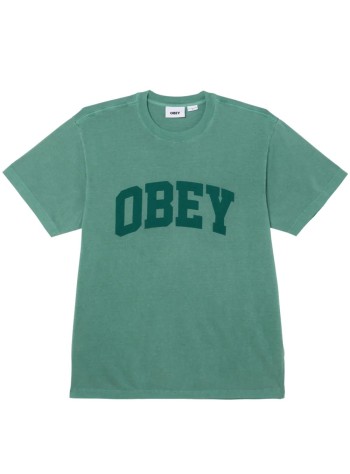 obey t-shirt mancollegiate pigment tee pigment rain forest - 131080379 rfr