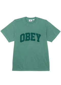 obey camiseta hombre collegiate pigment tee pigment rain forest - 131080379 rfr