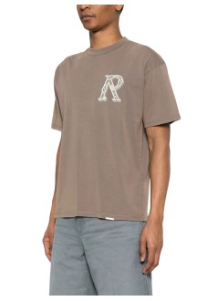 represent camiseta hombre western initial t-shirt - mlm100595 dusty brown