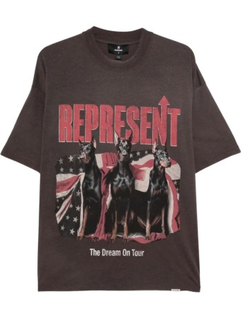 represent t-shirt mandream on tour t-shirt - mlm100593 sun fade grey