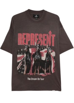 represent t-shirt mandream on tour t-shirt - mlm100593 sun fade grey