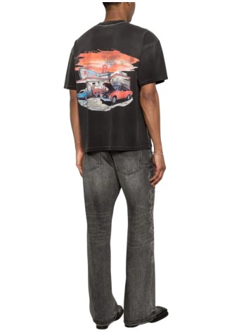 represent t-shirt man24 hour service t-shirt - mlm100768 stained black 2