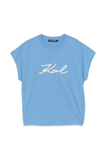 karl lagerfeld top womanrope logo t-shirt - b2w17020 349