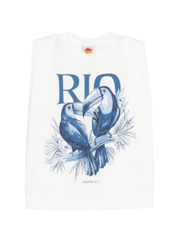farm rio top womantoucan rio shoulder pads tank top - 349809 l0025