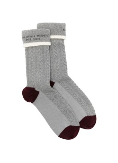 golden goose calcetines hombre socks high rib/braid/ jacquard logo - gup02373p002429 60671