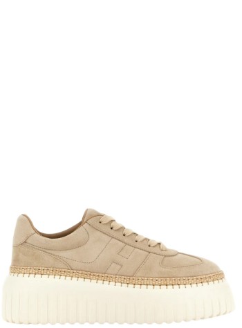 hogan sneaker womanh710 h-stripes basket - hxw7100fy40btmc023 biscotti 331