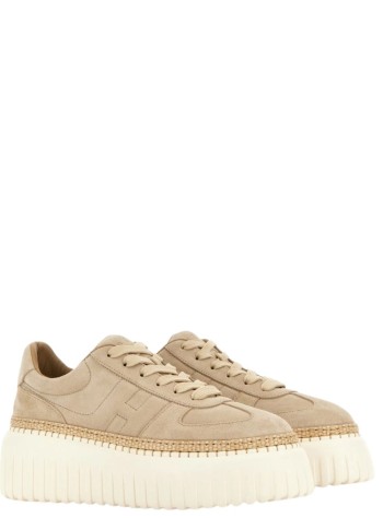 hogan sneaker womanh710 h-stripes basket - hxw7100fy40btmc023 biscotti 331 2