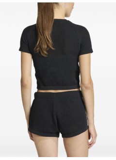 adidas originals top womancrochet tee - kc6481 black