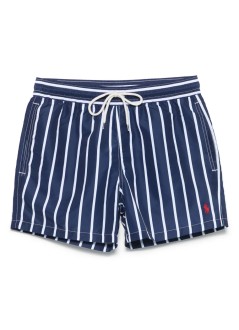polo ralph lauren trunk manslftraveler-mid-trunk - 710975405001 navy vertical wide stripe