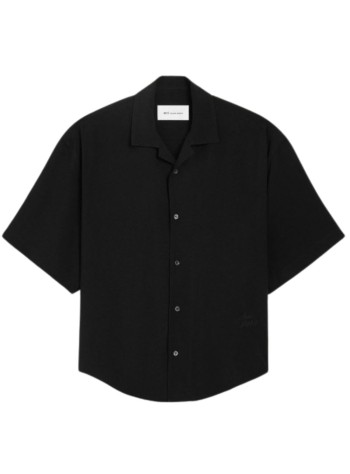 ami shirt manshort sleeve boxy shirt with camp collar and embroidered am - hsh830vi0036 001