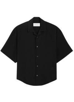 ami camiseria hombre short sleeve boxy shirt with camp collar and embroidered am - hsh830vi0036 001