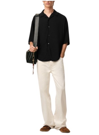 ami shirt manshort sleeve boxy shirt with camp collar and embroidered am - hsh830vi0036 001 2