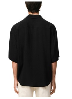 ami camiseria hombre short sleeve boxy shirt with camp collar and embroidered am - hsh830vi0036 001