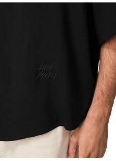 ami camiseria hombre short sleeve boxy shirt with camp collar and embroidered am - hsh830vi0036 001