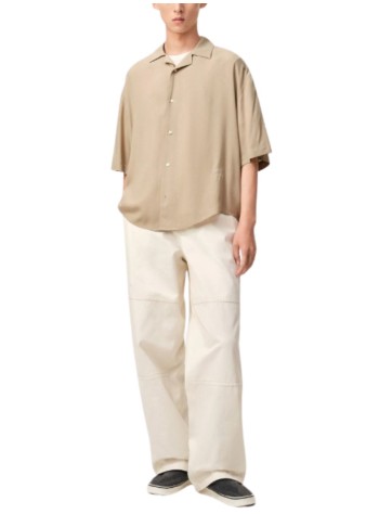 ami camiseria hombre short sleeve boxy shirt with camp collar and embroidered am - hsh830vi0036 229 2