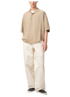ami shirt manshort sleeve boxy shirt with camp collar and embroidered am - hsh830vi0036 229