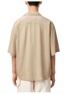 ami shirt manshort sleeve boxy shirt with camp collar and embroidered am - hsh830vi0036 229
