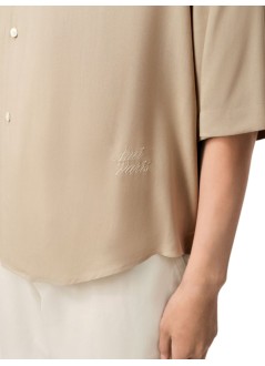 ami shirt manshort sleeve boxy shirt with camp collar and embroidered am - hsh830vi0036 229