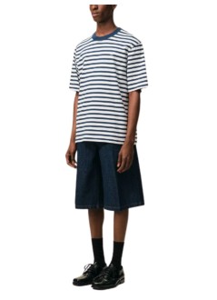 ami t-shirt manquota -short sleeves boxy fit mariniere teeshirt with ami d - uts374je0210 a044