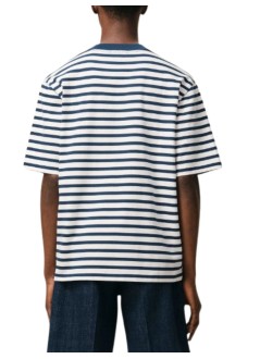 ami t-shirt manquota -short sleeves boxy fit mariniere teeshirt with ami d - uts374je0210 a044