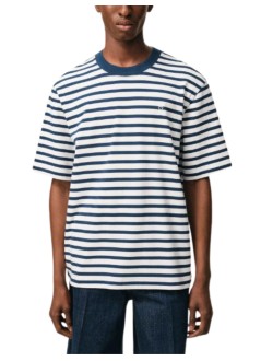 ami t-shirt manquota -short sleeves boxy fit mariniere teeshirt with ami d - uts374je0210 a044