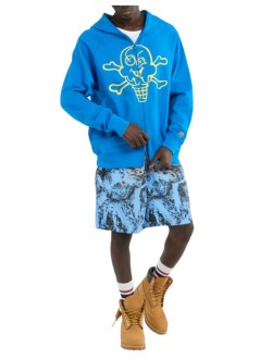 icecream sudadera hombre cones & bones zip through hood - ic254102 blue