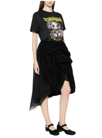 ganni top womanbasic cotton jersey t-shirt monkey - a1050218 252 2