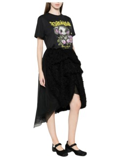 ganni top mujer basic cotton jersey t-shirt monkey - a1050218 252