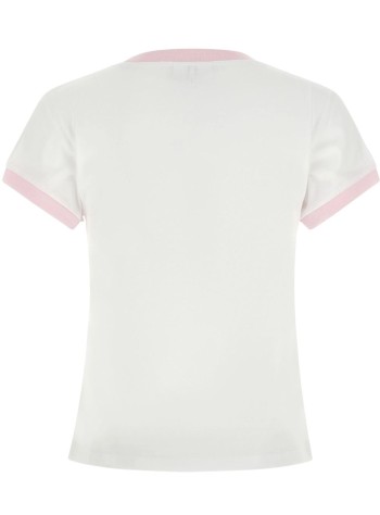 ganni top womanbasic cotton jersey baby fit fairy - a1050144 151 2