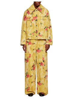 ganni outerwear mujer print denim jacket - a1010201 zz2