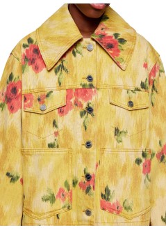 ganni outerwear mujer print denim jacket - a1010201 zz2