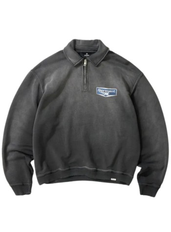 represent sweater mannothing faster quarter zip sweatshirt - mlm100617 stained black