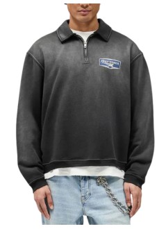 represent sudadera hombre nothing faster quarter zip sweatshirt - mlm100617 stained black