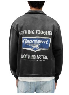 represent sudadera hombre nothing faster quarter zip sweatshirt - mlm100617 stained black