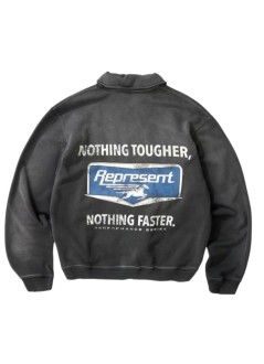 represent sudadera hombre nothing faster quarter zip sweatshirt - mlm100617 stained black