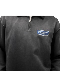 represent sudadera hombre nothing faster quarter zip sweatshirt - mlm100617 stained black