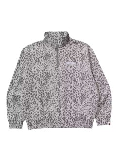 bape sudadera hombre wild leopard pattern relaxed fit half zip sweatshirt m - 1l80113304 gray
