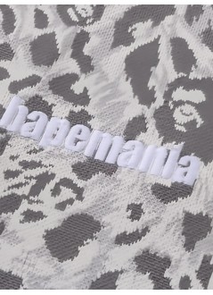 bape sudadera hombre wild leopard pattern relaxed fit half zip sweatshirt m - 1l80113304 gray